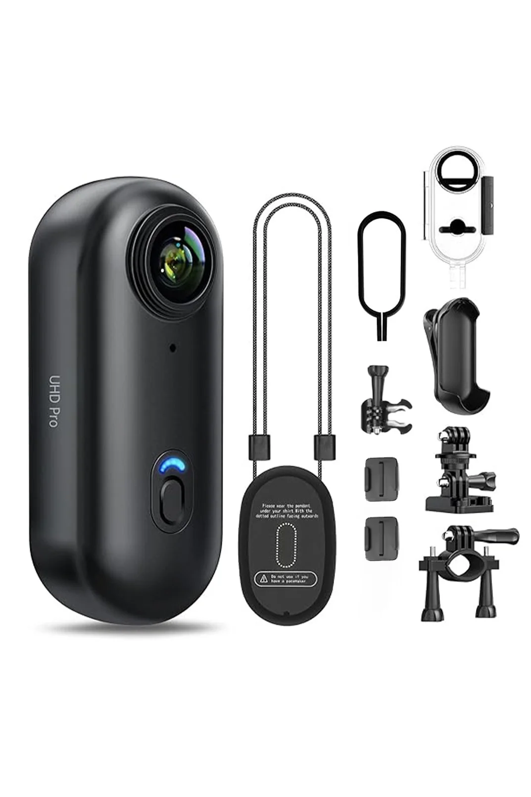 AL RAID 4K Action Camera Mini Body Cam with Magnetic Mount and IPX7 Waterproof Case (30m) Wi-Fi Touch Screen for Sports Cycling Vlogging waf9l