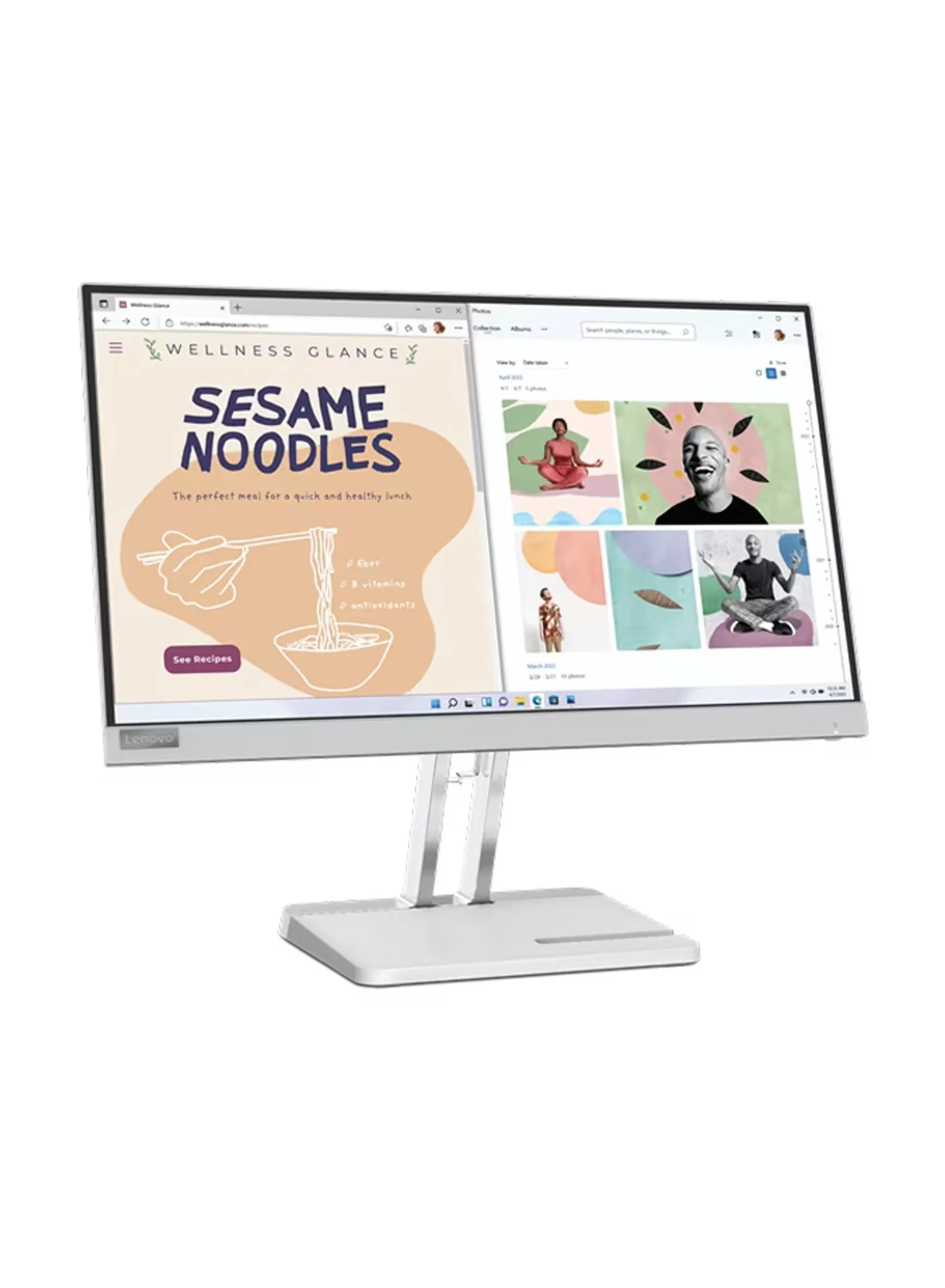 Premium 21.5-inch FHD VA Monitor, 75Hz Refresh Rate, 4ms Response Time, VESA Mount Compatible, Tilt Stand, HDMI and VGA Connectivity (Cloud Grey, 21.5 inch) m7m61