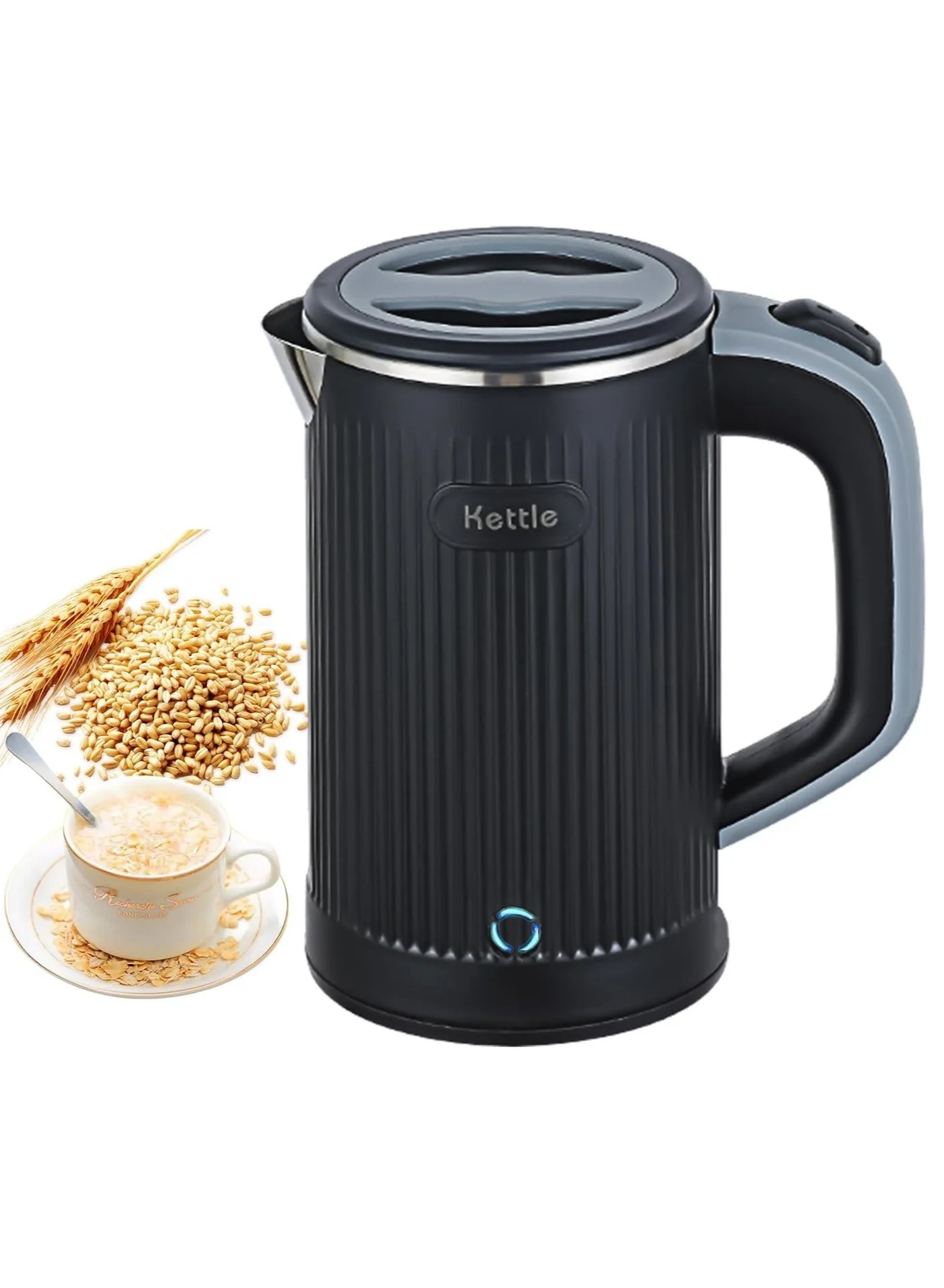 Premium Electric Kettle Portable Mini Hot Water Boiler Double Wall Travel Tea Maker (0.8L) kw2zr