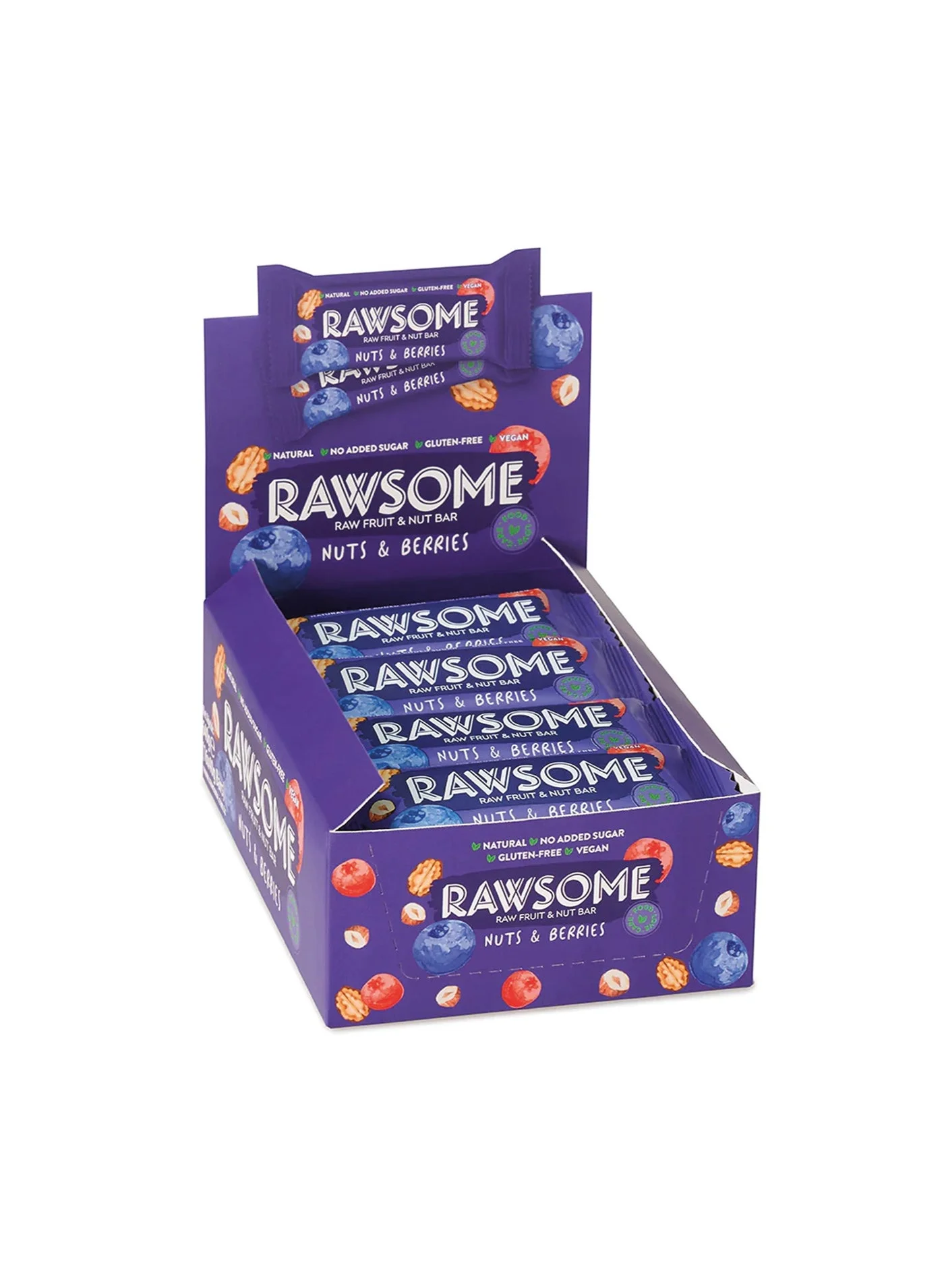Rawsome Nuts & Berries Fruit & Nut Bar Premium Natural Snack (16 x 40g) sv8oe
