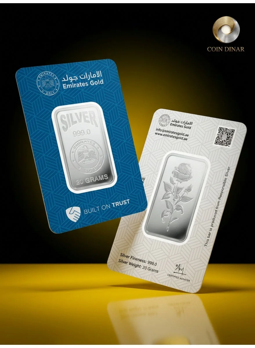 Premium Silver Bullion Bar 20g (Certified Authentic Investment Grade) fjwnx