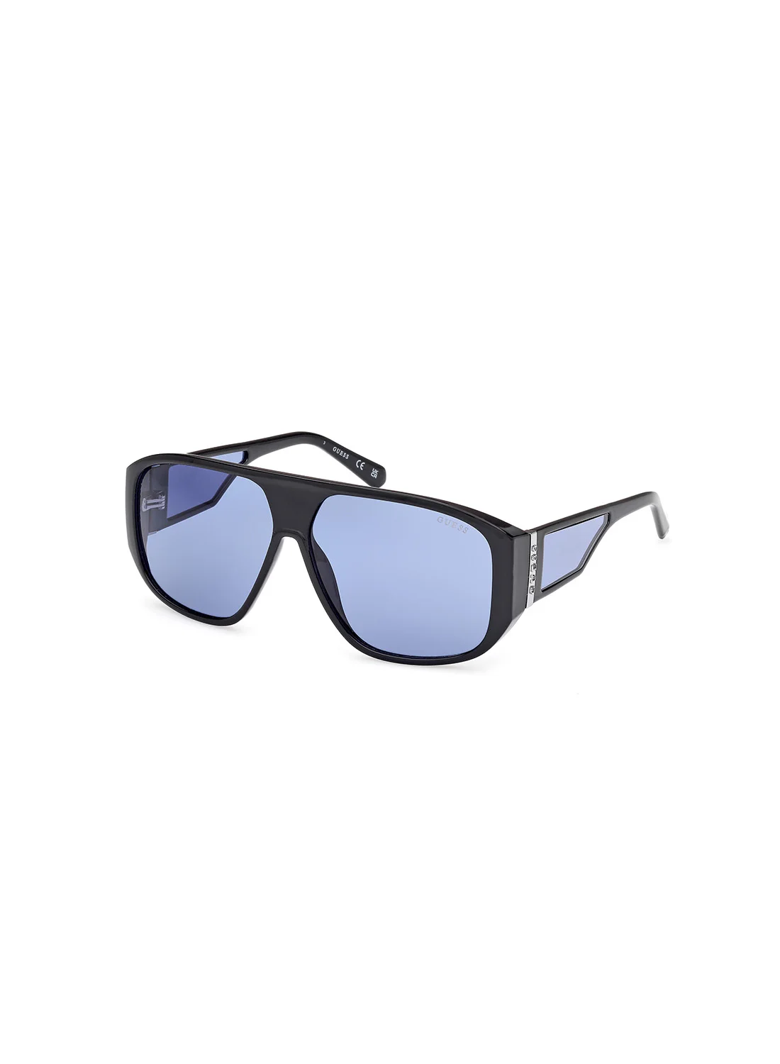 Premium Shield Sunglasses UV Protection Lightweight Fashion Eyewear for Men and Women (Shiny Black, 61 mm) fj0ee
