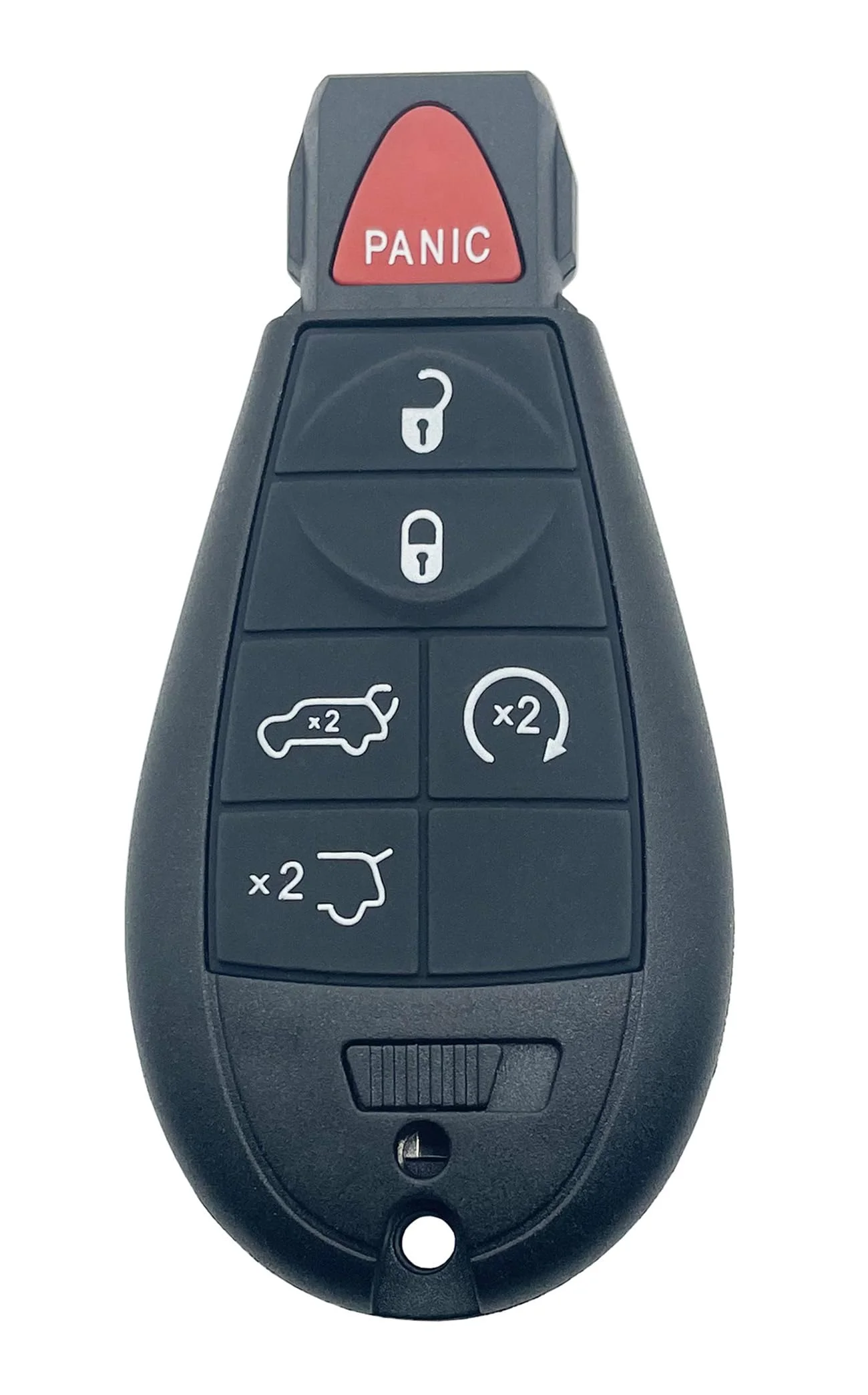 BTOZRF Replacement Key Fob Shell Case for 6-Button Vehicle Remotes (Premium ABS Plastic, Black) tsw7p