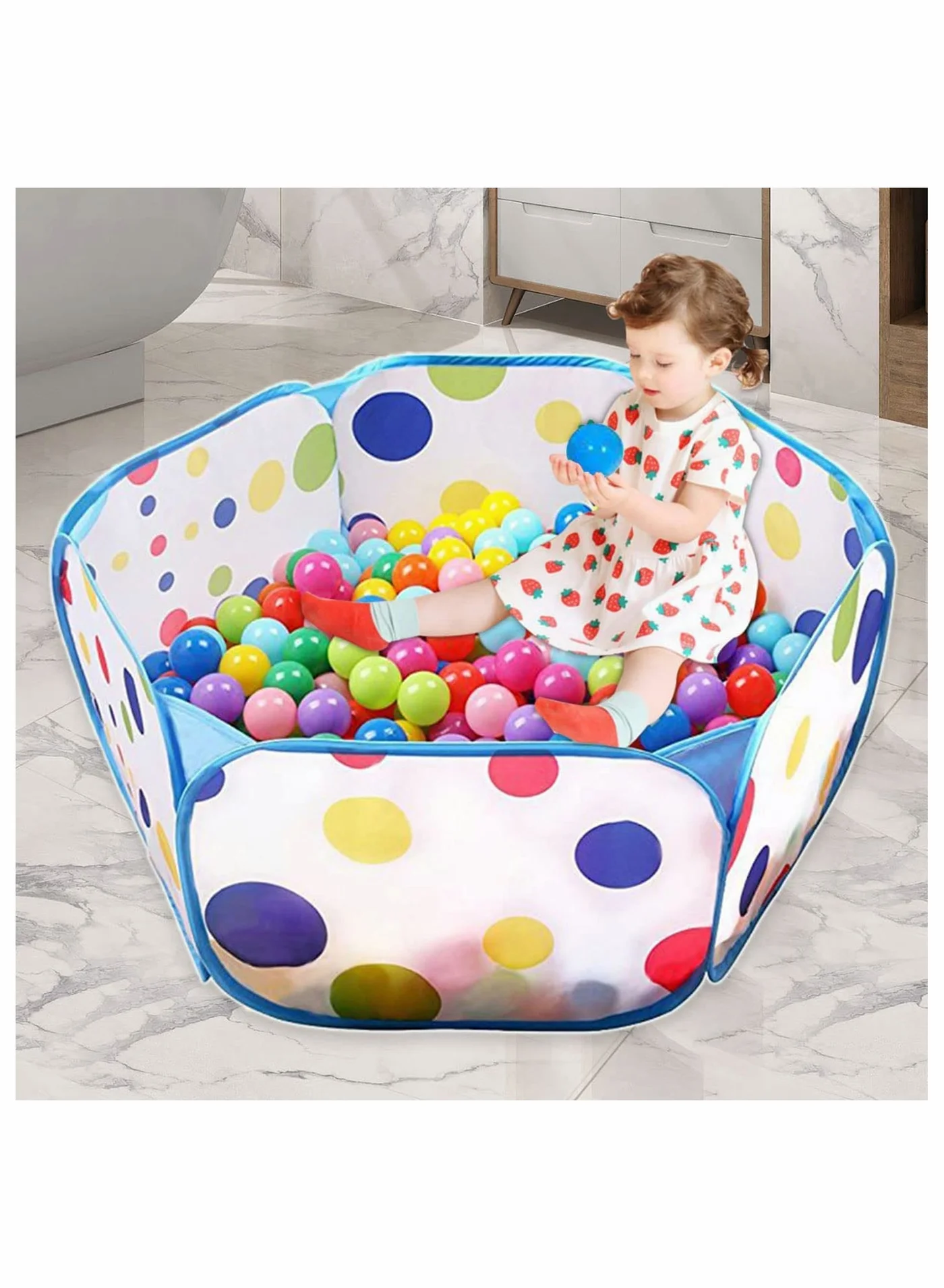 Barakah Kids Ball Pit Tent Safety Play Fence (Blue, 120 cm x 120 cm) ydl3f