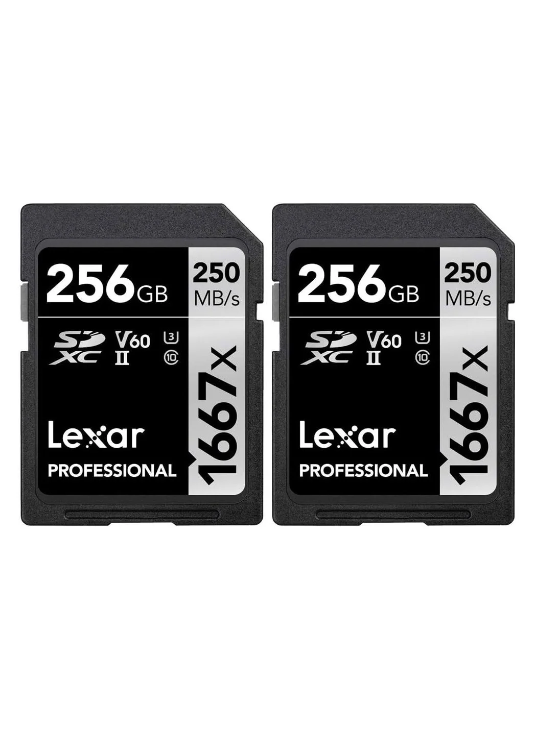 Professional UHS-II SDXC Memory Card High-Speed Data Storage (256GB, 2 Pack) v5w5v