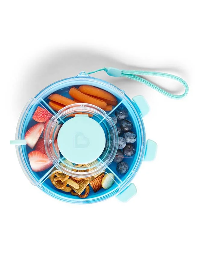 Snack Wheel Toddler Feeding Container (Blue, 1-Pack) pn1jo