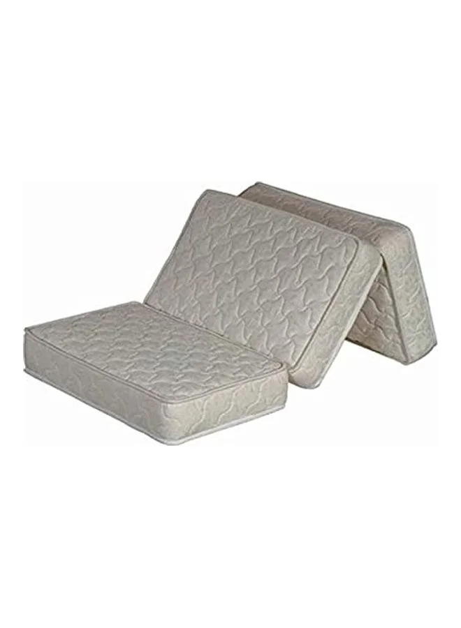 DEEP SLEEP Folding Memory Foam Mattress Hypoallergenic Breathable Bed Pad (Beige/Blue, 90x180x10cm) xc4ki