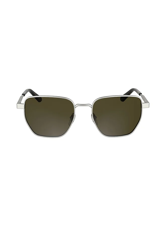 Premium Full Rim Metal Sunglasses Matte Silver (53-18 mm) v12y3