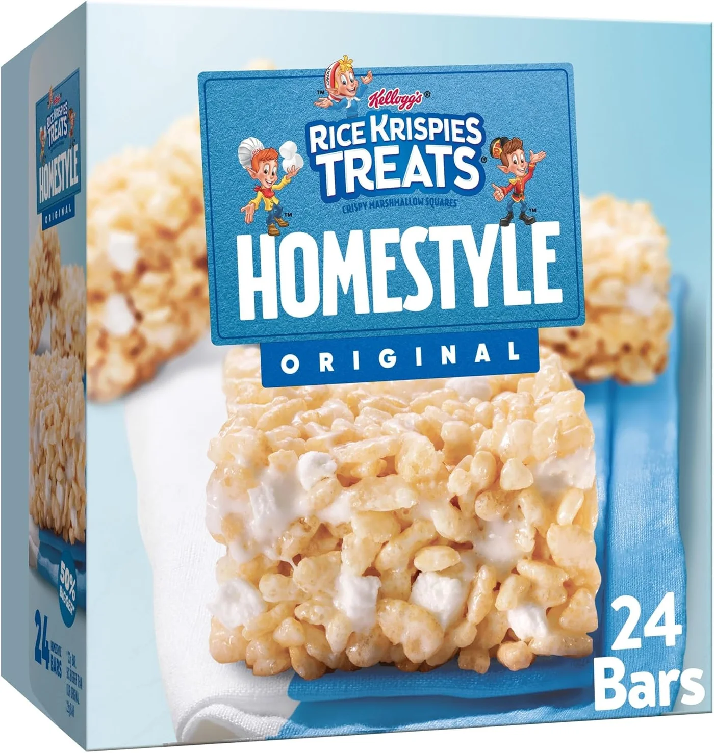 Rice Krispies Cares For Homestyle Marshmallow Snack Bars (Original Flavor, 24 Bars, 791g) lgsm6