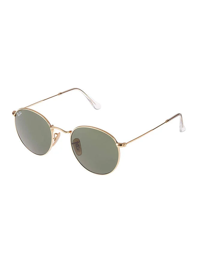 Premium Unisex Full Rim Round Sunglasses Classic Metal Frame (Gold, 50 mm) bi77k