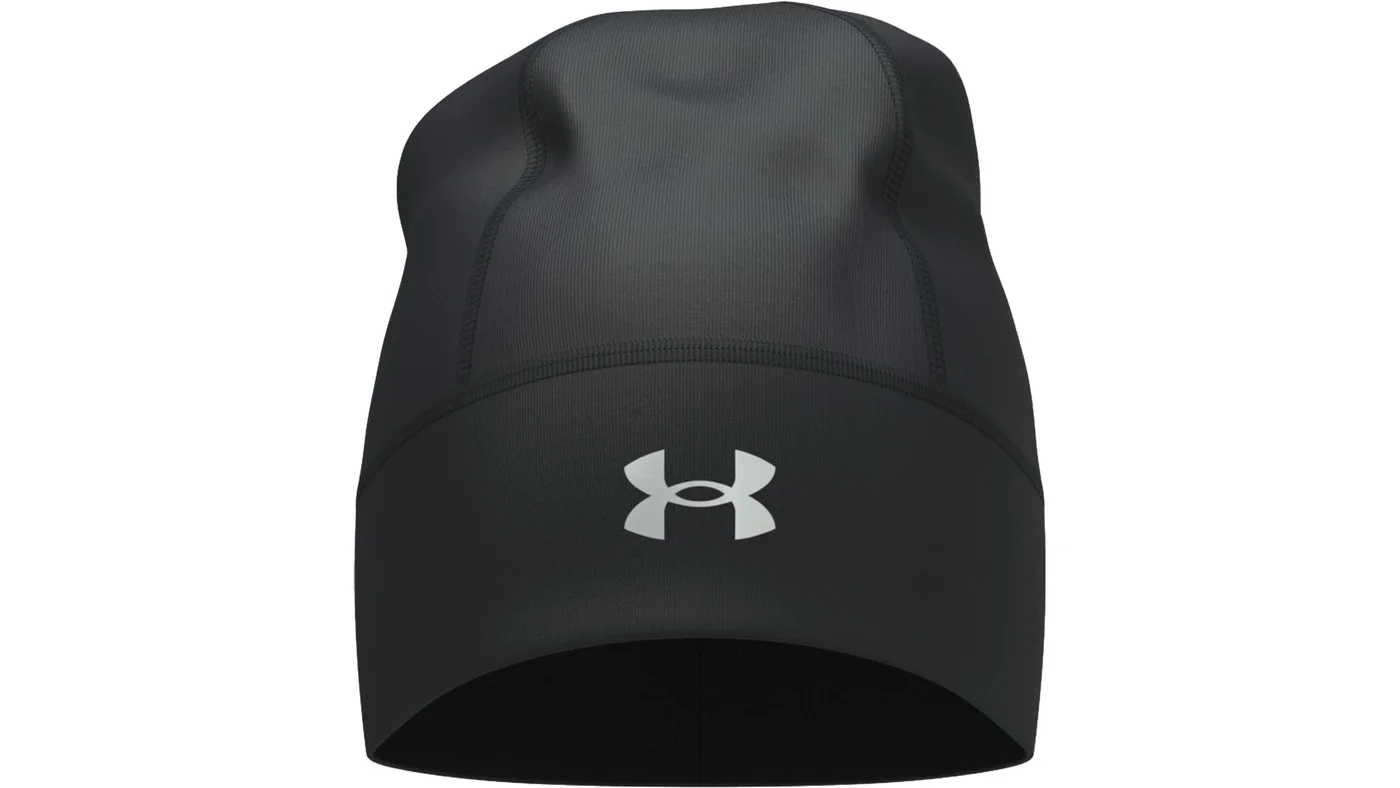 Premium Athletic Winter Beanie Cap (Reflective, Black, One Size) 6rqnb