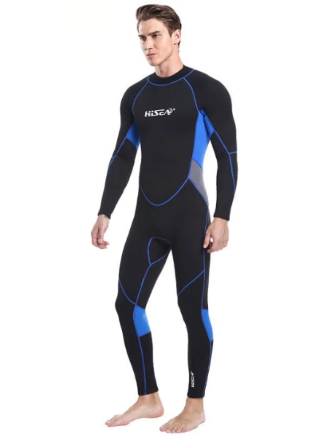 Hisea Full Wetsuit 3mm Neoprene Diving Suit Thermal Long Sleeve UV Protection Jumpsuit for Scuba Snorkeling Surfing (Unisex, Adult) 046t7