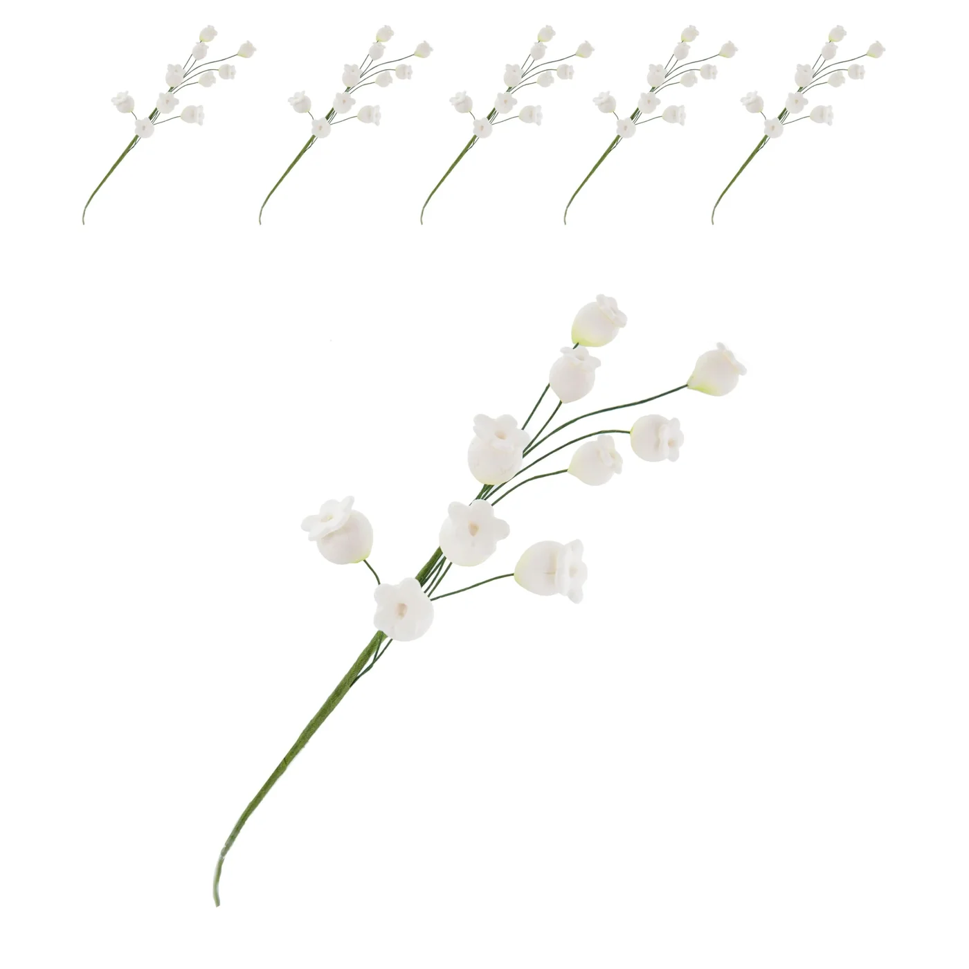 Lily of The Valley Sugar Cake Flowers Filler Spray (White, 5 Count) - Premium Edible Cake Decoration for Professional Baking 33azi