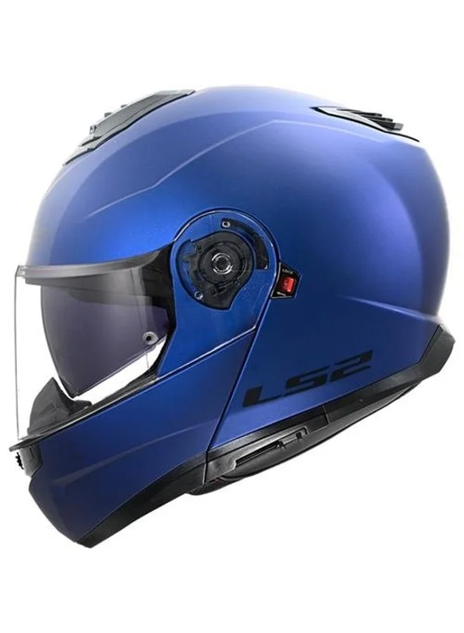 LS2 Strobe II Flip-Up Motorcycle Helmet Modular Full Face Safety Gear (Navy Blue, Medium) qpgqx