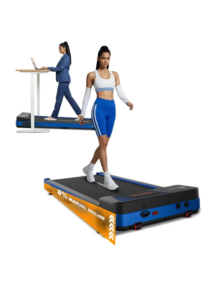 Premium 2-in-1 Under Desk Motorized Treadmill for Home and Office (95 x 40.5 cm Running Surface, 120 kg Capacity) 3gvn5