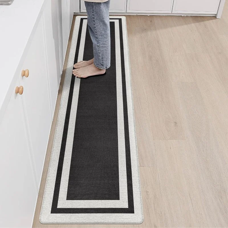 Premium Anti-Fatigue Standing Mat, Cushioned Foam Floor Pad for Kitchen and Office (Black, 45 x 180 cm) 1u8vk