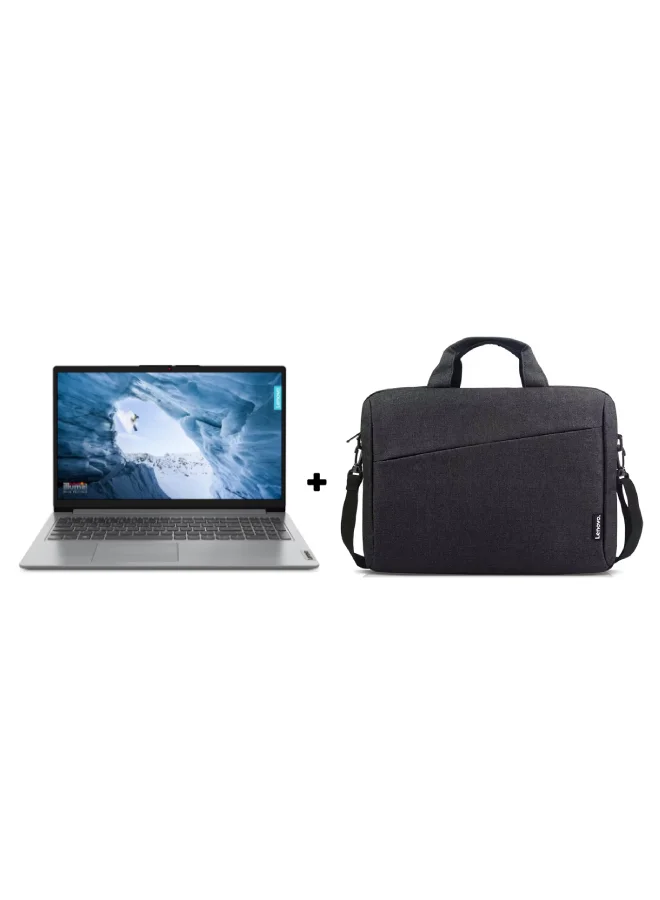 Premium 15.6-inch HD Laptop, Intel Celeron N4020, 4GB RAM, 256GB SSD, DOS, English/Arabic Keyboard, Includes Carrying Case (Cloud Grey, 15.6-inch) qbt9m