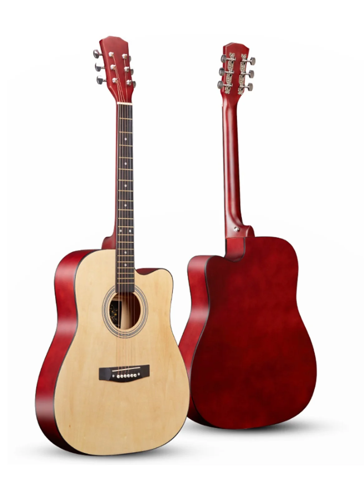 Kabat 41-Inch Basswood Folk Guitar Matte Finish Acoustic Instrument for Beginners (Full Size, 6-String) l9ike
