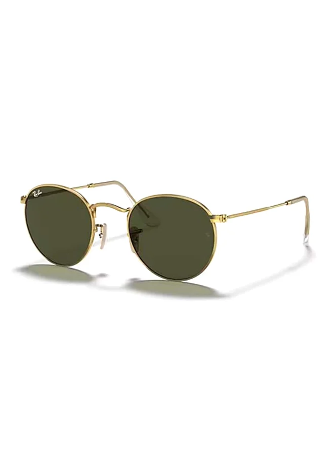 Premium Round Metal Frame Sunglasses - Classic Vintage Style - Unisex - Gold (50mm) 975tv