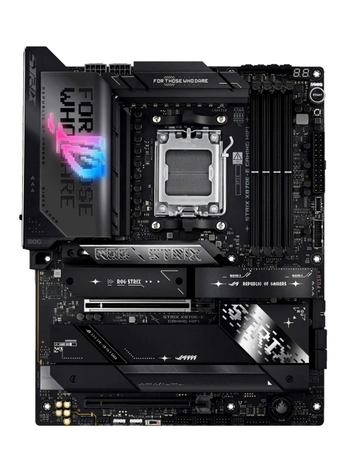 Premium Gaming ATX Motherboard X870E Chipset AM5 Socket DDR5 Support Wi-Fi 7 PCIe 5.0 Dual USB4 (Black) to19h