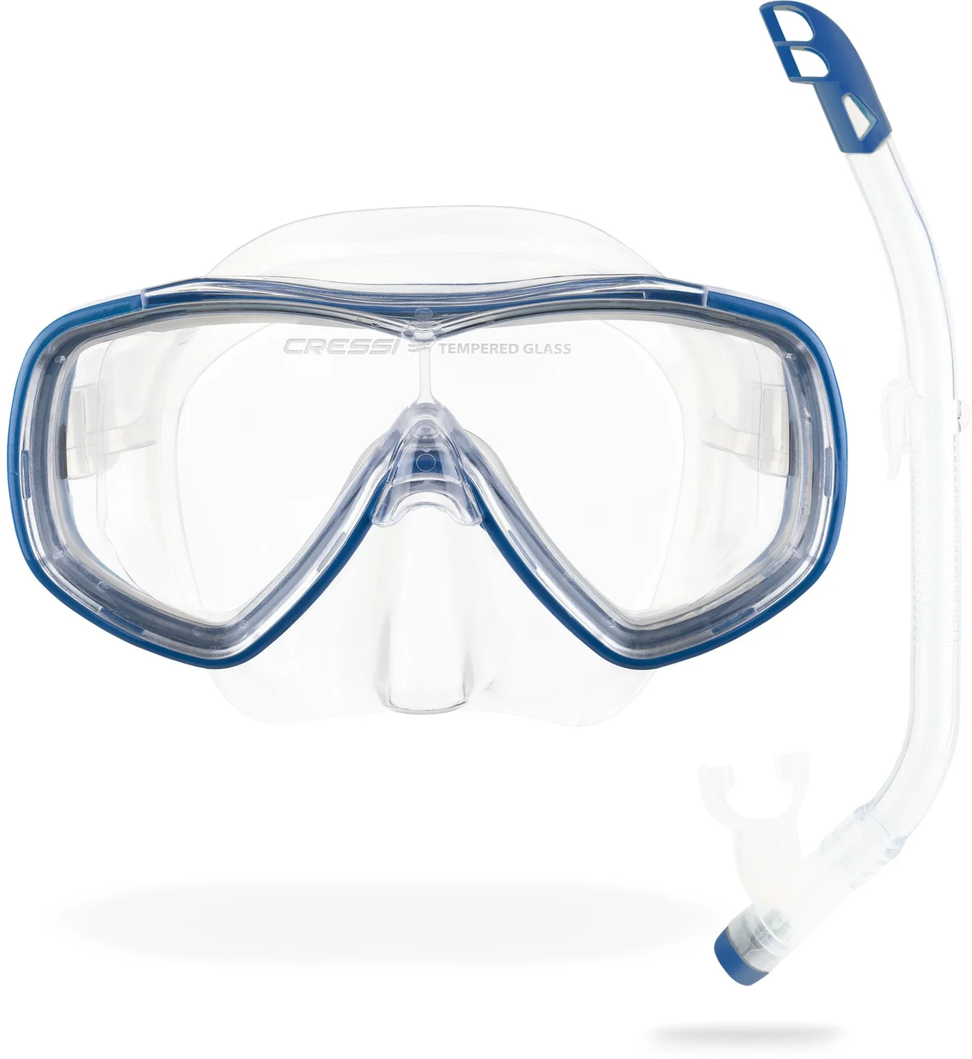 Premium Kids Swimming Mask and Snorkel Set (Clear/Blue, One Size) elrpi