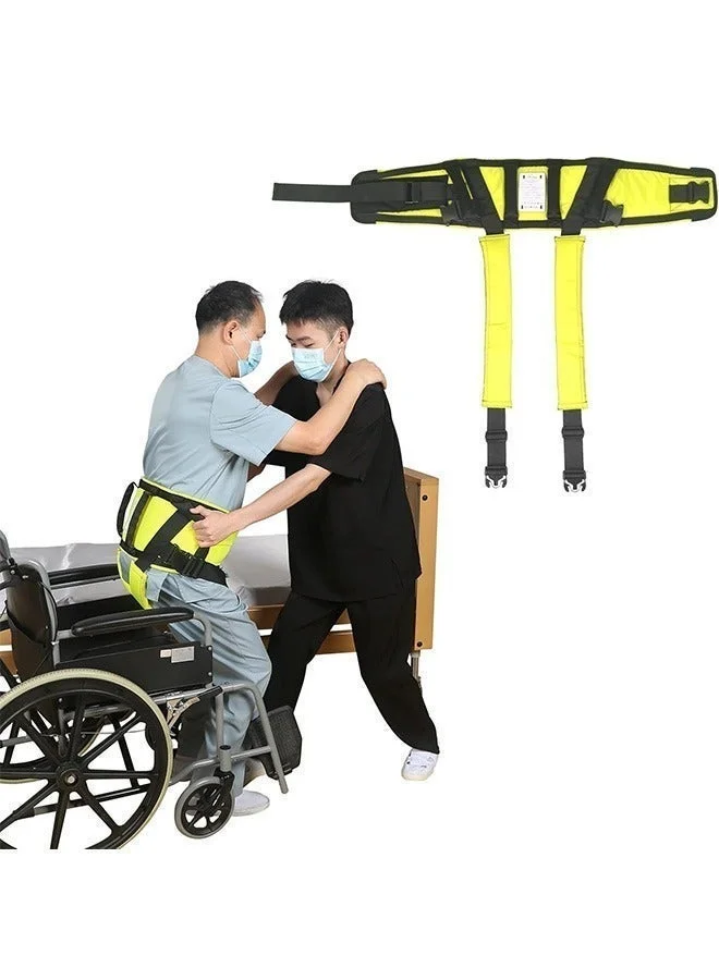 EZ Assistive Gait Transfer Belt with Padded Handles and Leg Straps for Seniors (Medium) py3xt