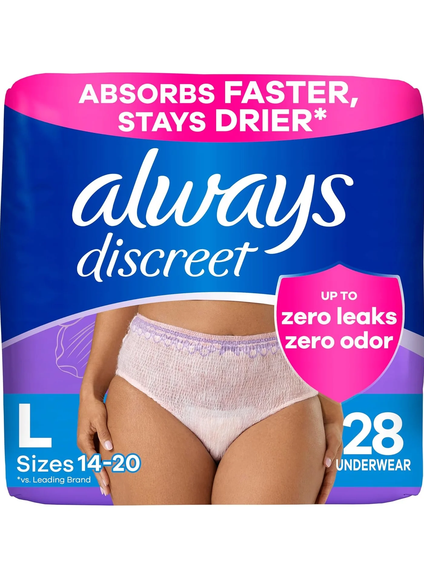 Premium Adult Incontinence Underwear for Women and Postpartum Care (Large, 28 Count) tdyzk