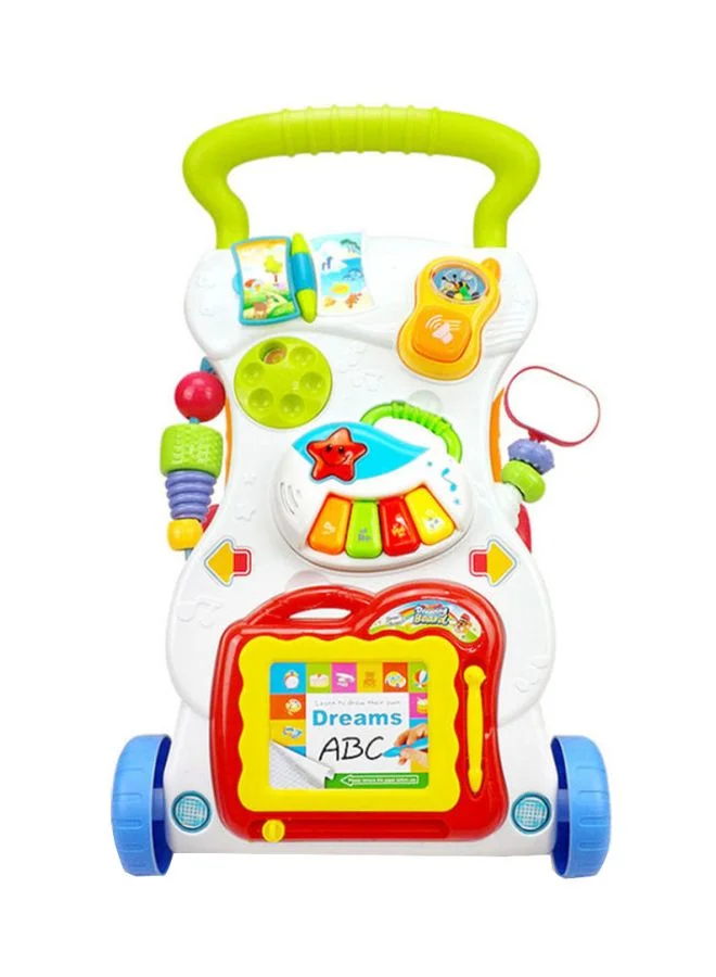 Cool Baby 4-In-1 Multifunctional Musical Walker with Anti-Tipping Design and Smooth-Rolling Wheels (9-12 Months) 8xxk1