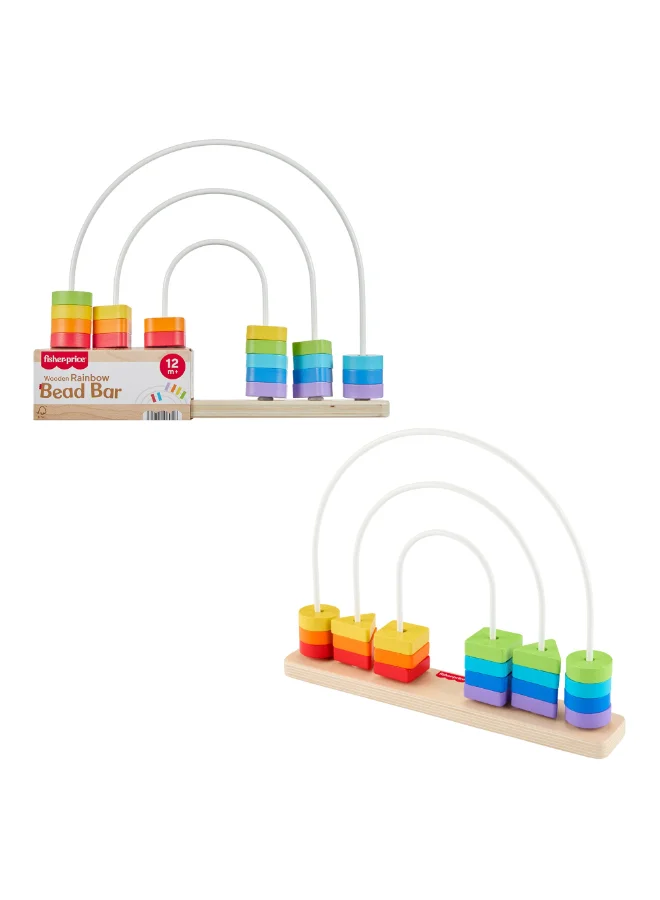 Premium Wooden Rainbow Bead Maze Activity Toy for Toddlers (Educational Fine Motor Skill Development, 20 cm x 15 cm) 9ymj9