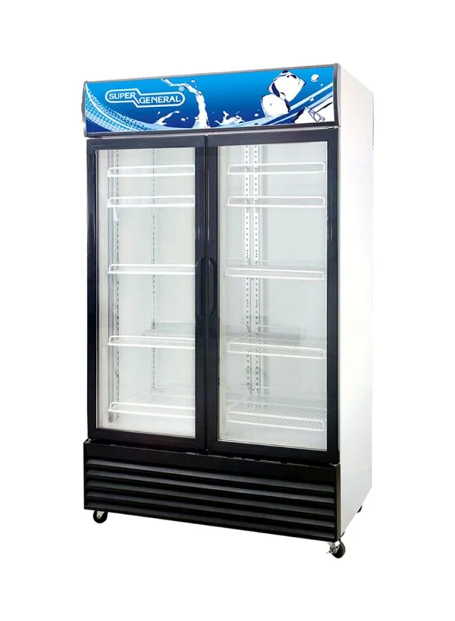 Super General Freestanding Double Door Chiller Premium Cooling Display (Black, 800 L) wffda