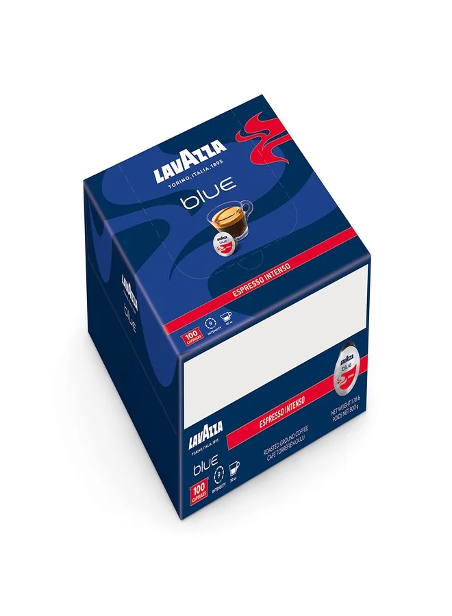 Premium Espresso Intenso Coffee Capsules (100 Count, 800g) Compatible With Professional Brewing Systems cq2to