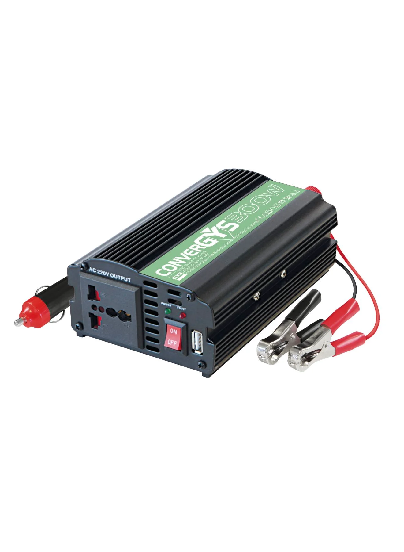 GYS Power Inverter 300W Portable DC to AC Converter for Car and Travel (300W) erz3q