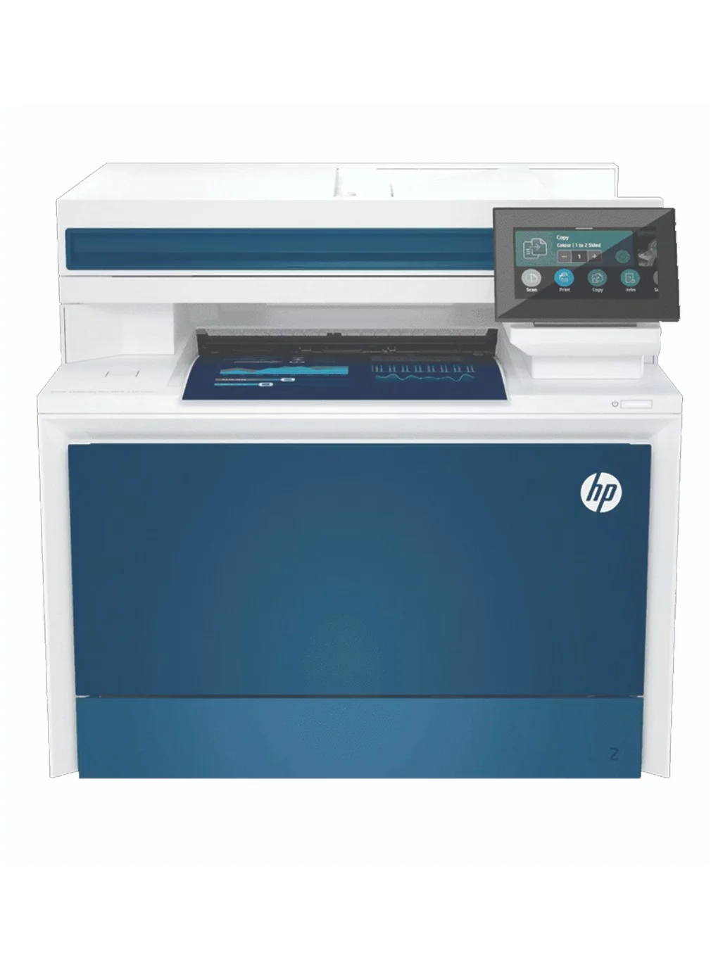 Premium Color Laser Multifunction Printer (MFP) with Automatic Duplex Printing, 35 ppm Speed, 4.3-inch Display, Flatbed Scanner (Blue/White) 675hu