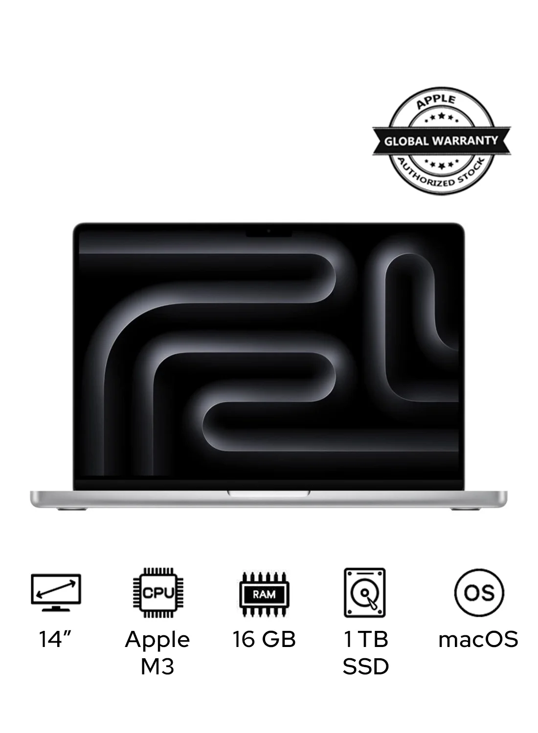 Premium Smart 14-Inch Professional Laptop, 8-Core CPU, 10-Core GPU, 16GB RAM, 1TB SSD, English Keyboard (Silver, 14-Inch) 0pahw