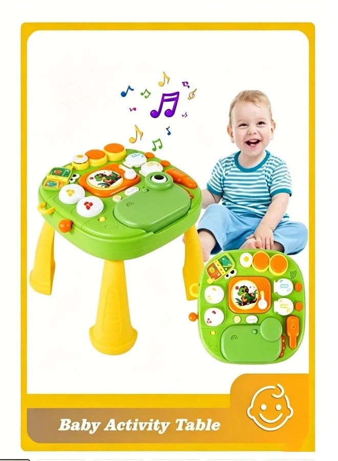 Bukela Dinosaur Musical Activity Center Learning Table for Toddlers (Educational Interactive Play Station, Multi-Color) n10h6