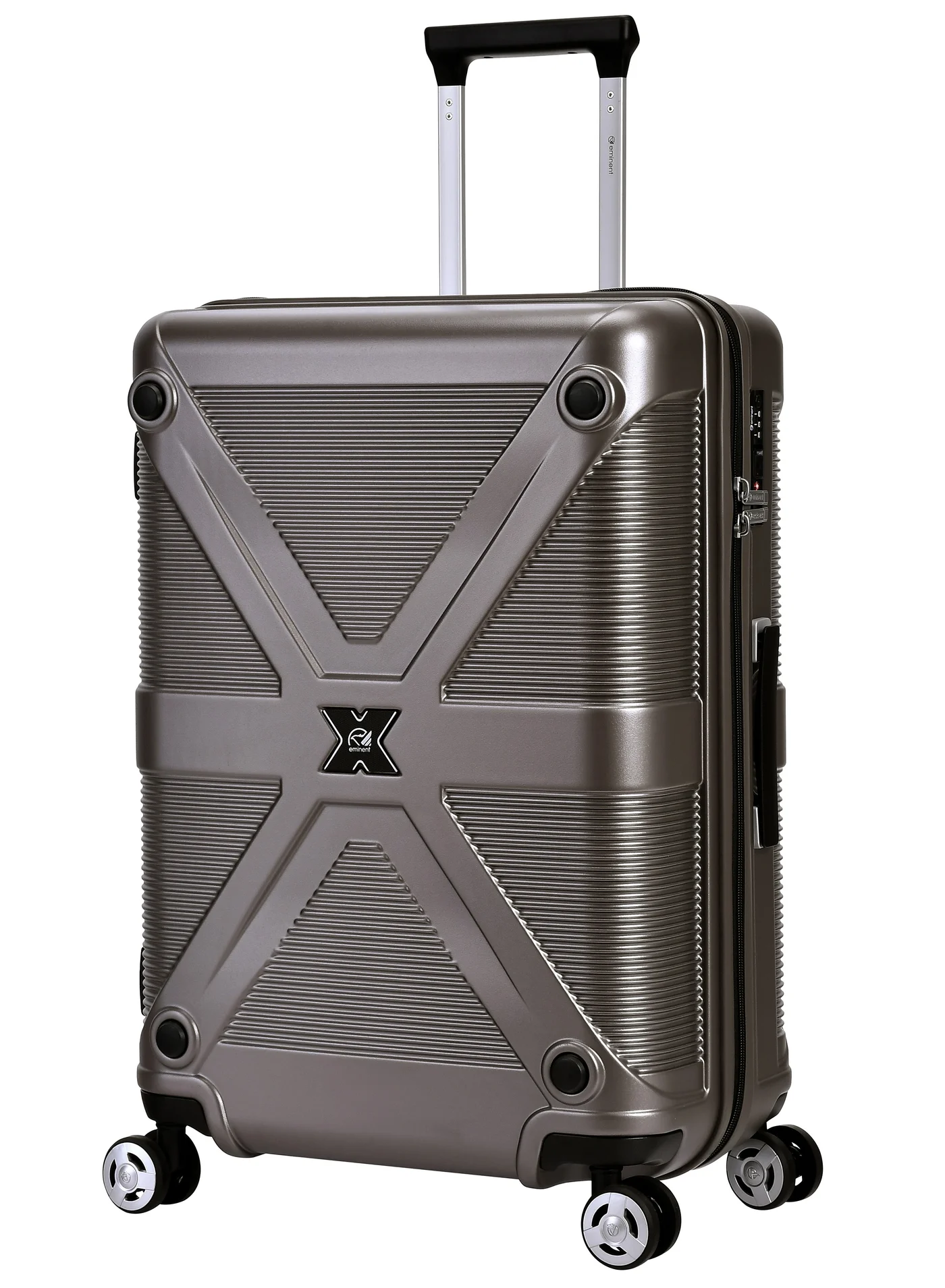 Eminent Hard Case Travel Luggage Trolley Lightweight Polycarbonate Suitcase with TSA Lock and 360 Spinner Wheels (Gold, Large) r21re