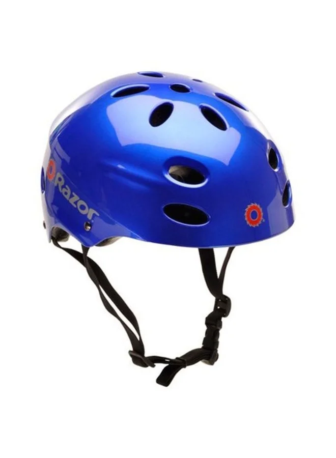 V-17 Youth Protective Helmet (Gloss Blue) Adjustable Safety Gear for Kids and Teens (One Size) av4bj
