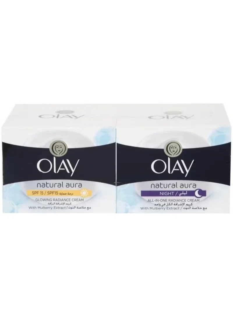Radiance Day & Night Face Cream Set (Premium Moisturizing Skincare for All Skin Types, 2 x 50g) 5t1rm