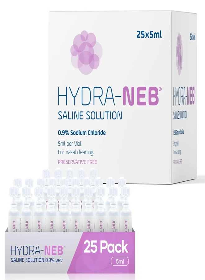 Hydra-Neb 0.9% Sodium Chloride Saline Solution for Nasal Irrigation and Airway Moisturizing (125 mL) lq111