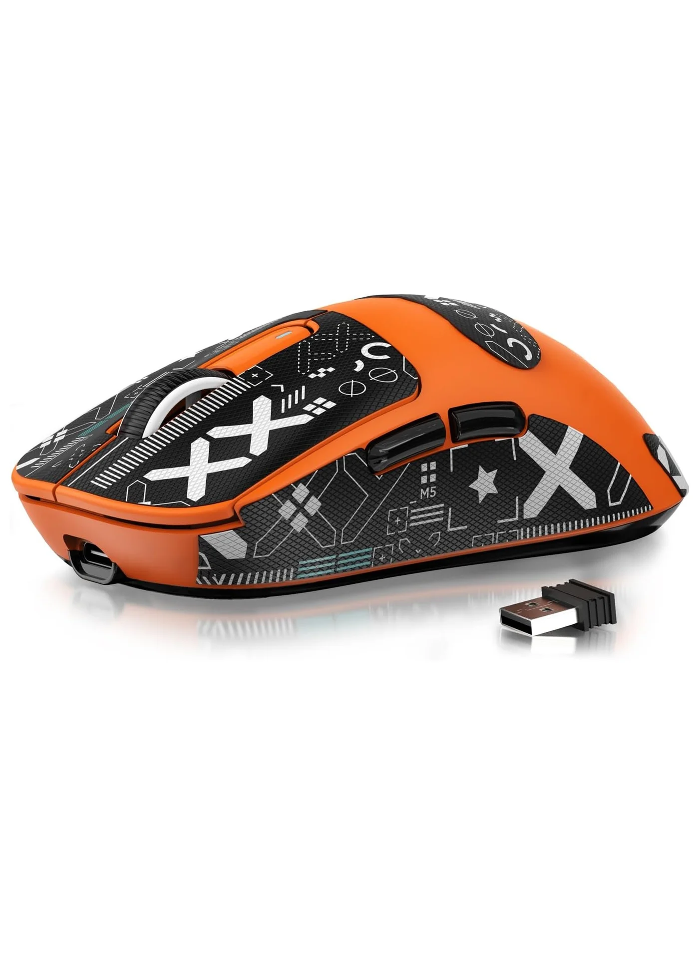 ATTACK SHARK X3 Wireless Gaming Mouse Ultra-Light 49g Optical Sensor 26000 DPI Tri-Mode Connectivity Ergonomic Design (Orange) dq814