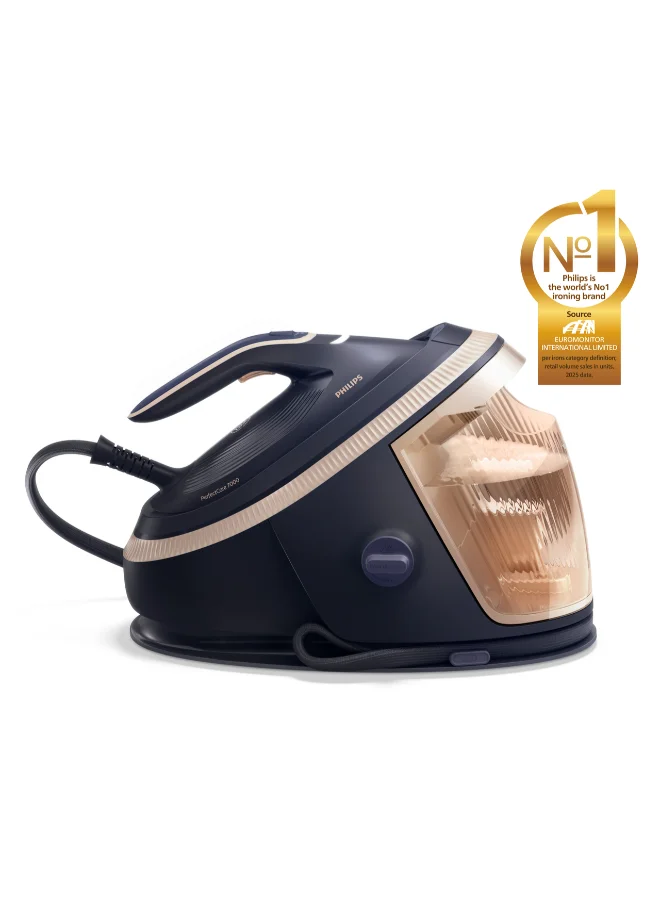 Professional Steam Generator Iron 2850W High-Pressure Garment Steamer with OptimalTEMP Technology (Blue, 1.5 L) pgstx