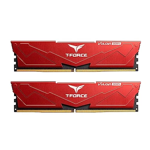 Premium DDR5 Desktop Memory Module 32GB (2x16GB) 6400MHz CL32 High-Performance RAM for Gaming PC (Red) gobbw