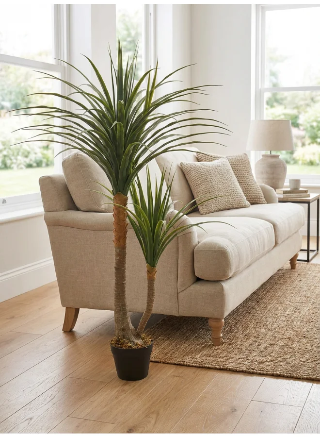 Noon East Artificial Yucca Tree with Pot (120cm, Green) Premium Lifelike Floor Plant for Home and Office Decor bccyg