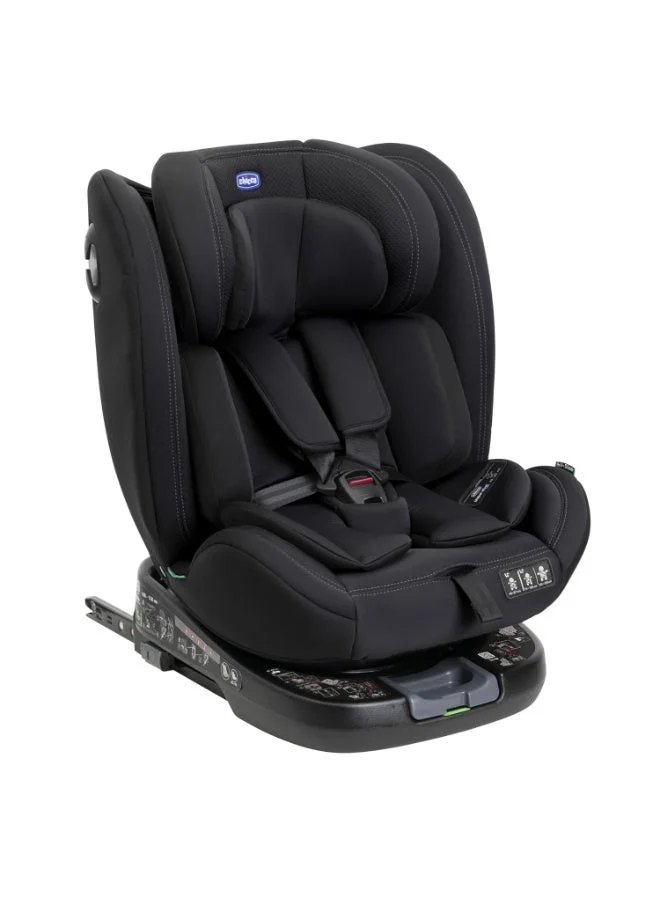 Premium All-Stage Car Seat with ISOFIX and 5 Reclining Positions (Black, 40 cm to 150 cm) wkz98