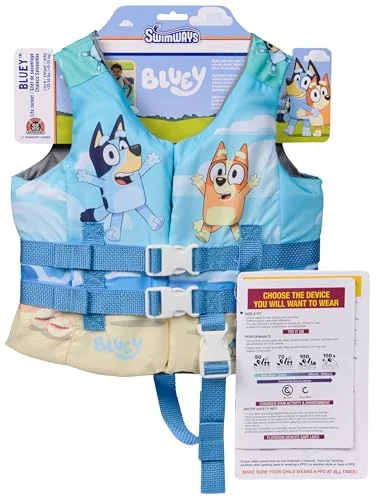 Premium Kids Swim Vest Buoyancy Aid for Water Safety (Blue, 15-23 kg) dro6p