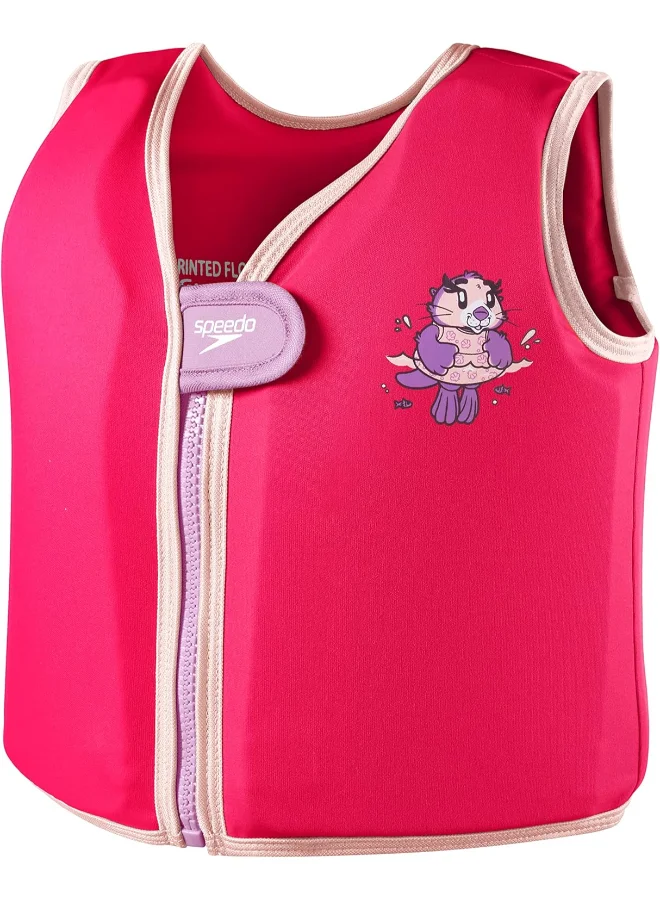 Premium Character Printed Float Vest for Toddlers - Aria the Canadian Sea Otter (Pink, 1-2 Years) zsm6h
