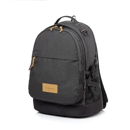 Premium Casual Travel Daypack with 15.6-inch Laptop Compartment (Black, 24 Litres) qpgh1