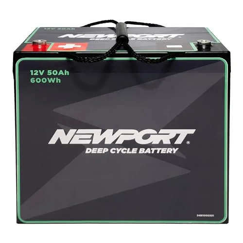 Premium 12V 50Ah Deep Cycle Marine Battery, Sealed AGM Heavy-Duty Power Source for Trolling Motors (12V 50Ah) xr236