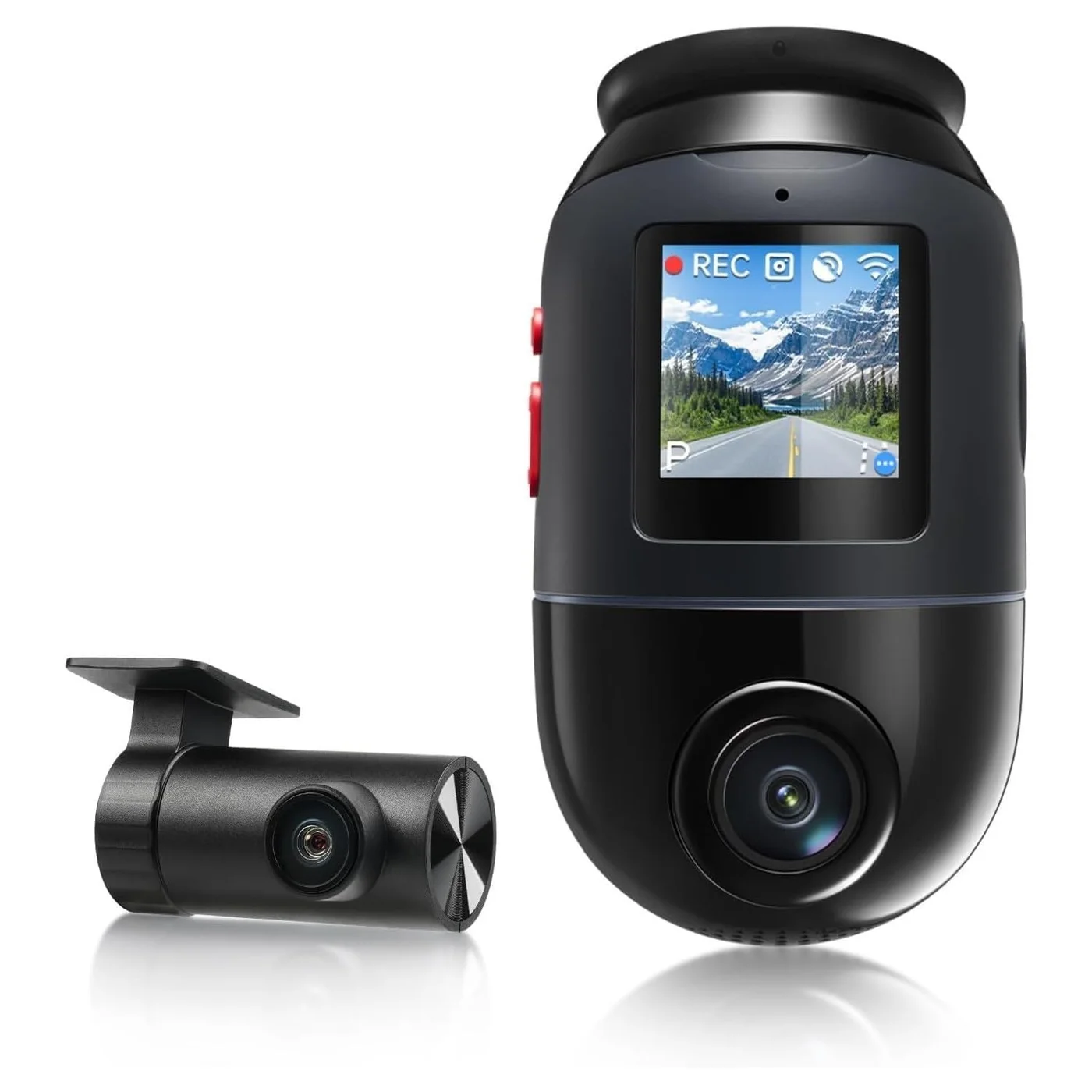 Premium 4K HDR Omni Dash Cam Dual Lens Vehicle Security System (Black, 1 Unit) 91xf9