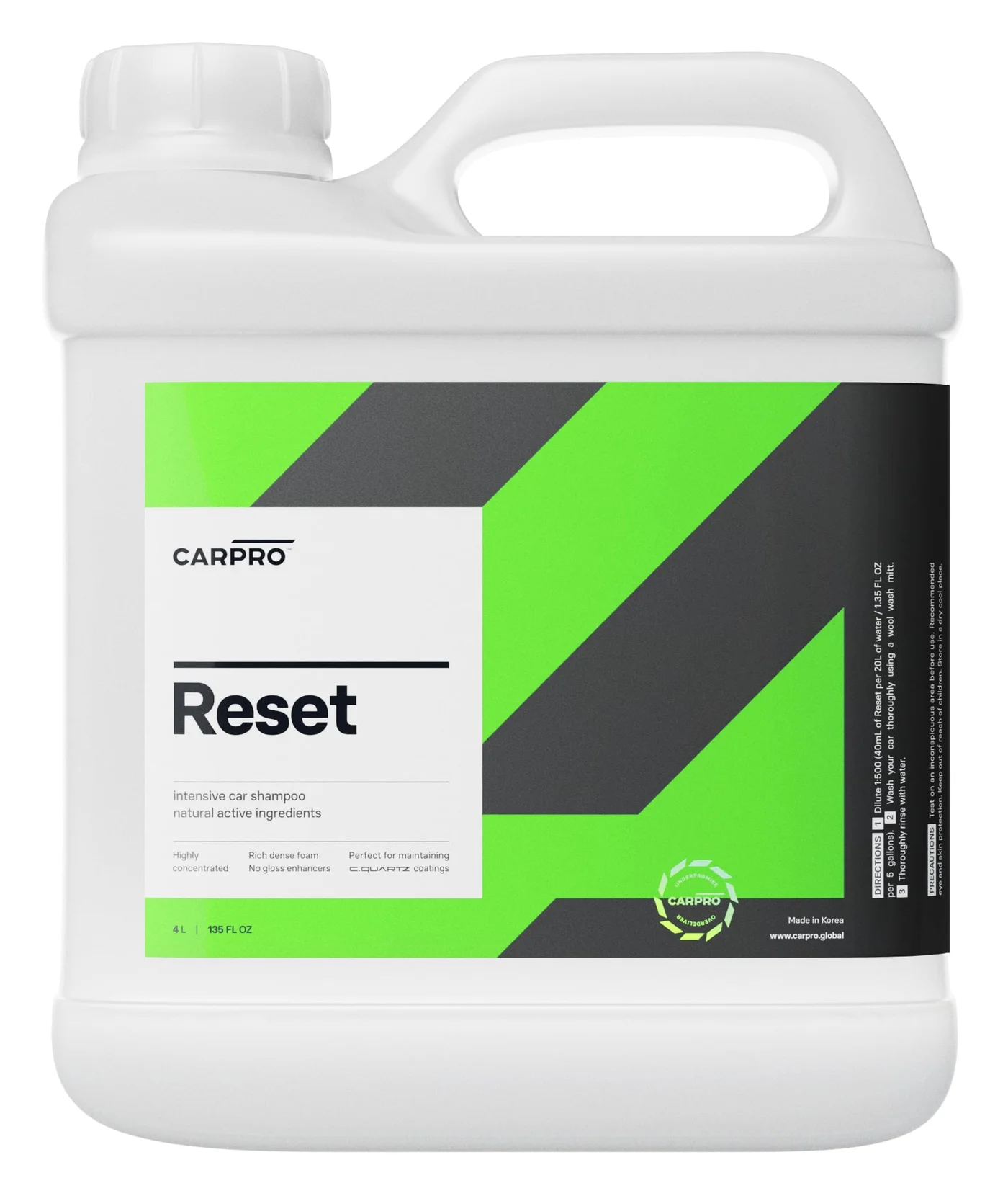 CARPRO Reset Intensive Car Wash Shampoo pH Neutral Formula for Ceramic Coated Vehicles (4 Liter) 3uomi